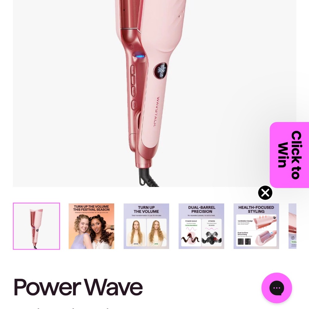 Power Wave Pink Hair Styler -